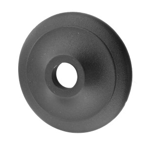 Drückerlochrosette groß, runde Form in schwarz